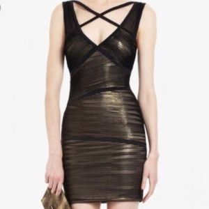BCBG black bondage dress